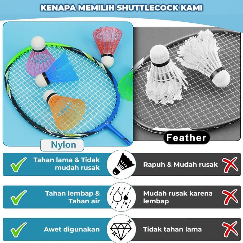 hot kok badminton / kok bulutangkis / shuttlecock bahan nylon