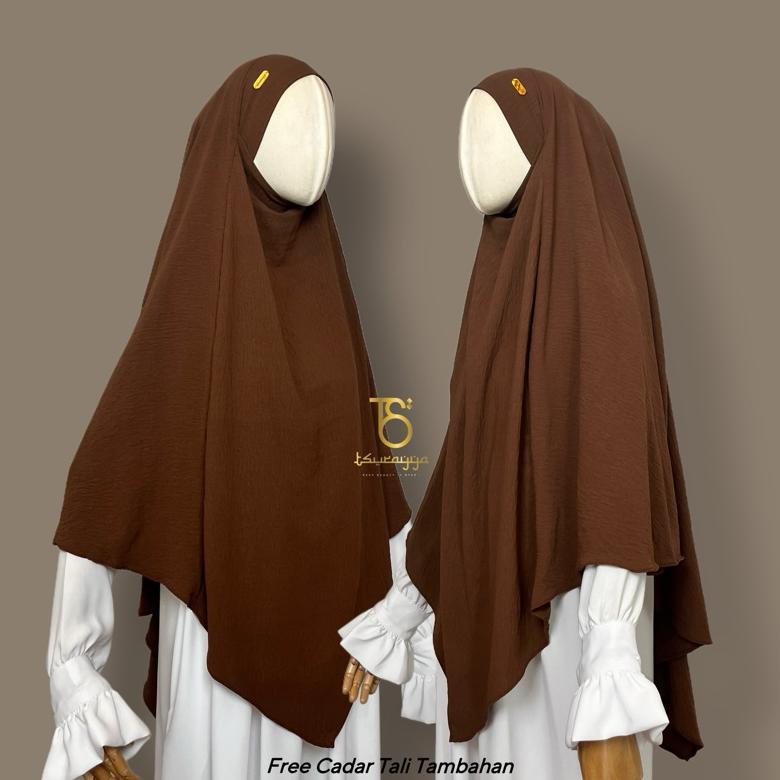 Harga Grosir Tsurayya - (M) Frenchkhimar free cadar tali / french khimar crincle
