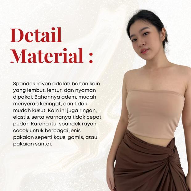 HEMAT BOSKU OLSHOP - Tengtop Kemben Crop Tanpa Tali Bahan Spandek Halus Bisa Melar