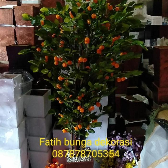 pohon jeruk artificial plastik