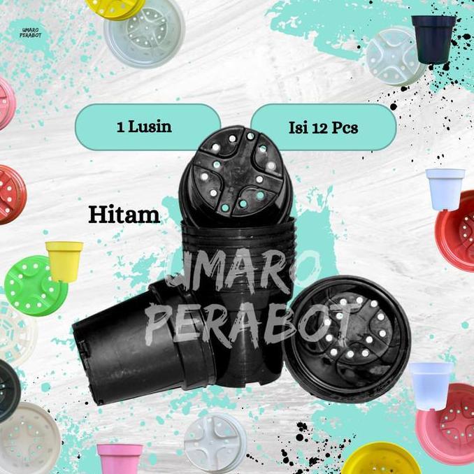GROSIR 1 Lusin Pot Polos Ukuran 25 / Pot Tinggi / Pot Srondol / Pot Tanaman / Pot Bunga / Pot Plasti