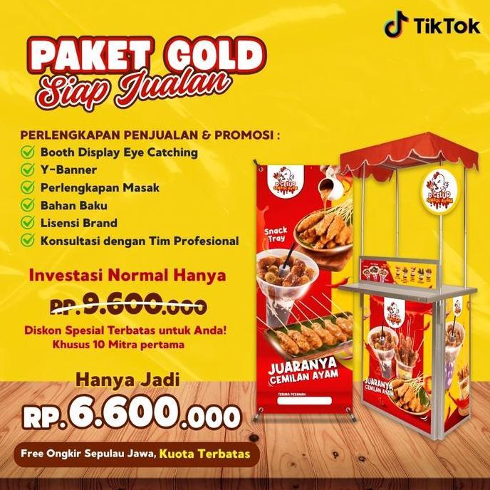 Paket Bisnis Usaha Kemitraan  Siap jualan D'Celup Sempol Ayam Siap Jualan Masak