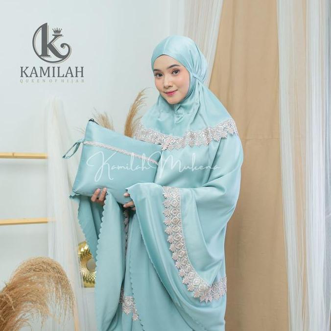 [Beli lokal] Mukena Dewasa Daily Lasercut Renda Susun Cantik Mewah Silk Velvet Atasan Bawahan