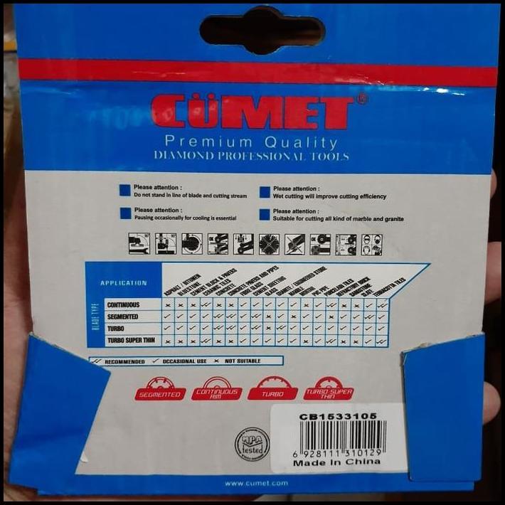 DISKON MATA POTONG DIAMOND WHEEL 4 INCH CUMET HEAVY DUTY TURBO !!!