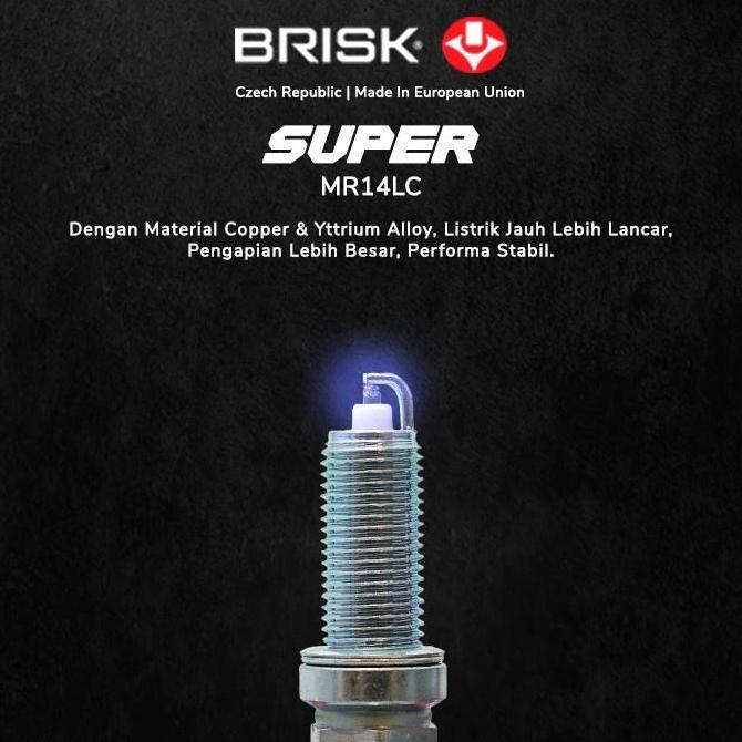 Busi Mobil Brisk Super Mr14Lc Untuk Nissan Livina L10 L11 | Garansi Ori | Kunci Busi 14 Mm