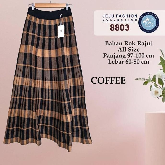 Rok Rajut Motif Panjang Import Tebal Dan Halus Wanita - 8803