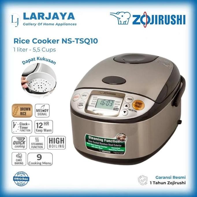 Promo Zojirushi Rice Cooker NS-TSQ10 1,0 Liter/ 5,5 cups - Penanak Nasi Dengan Panci Steamer COD
