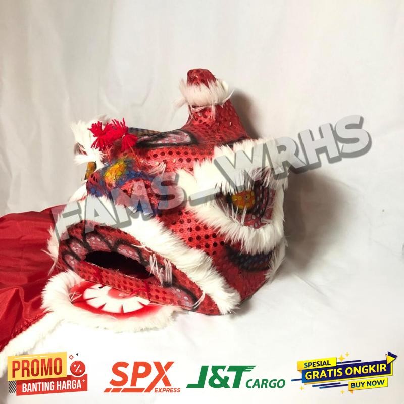 Termurah Barongsai Anak Dewasa Bahan Karton Tebal Kokoh Barongsai Kedip - Termurah Terlaris Berkuali