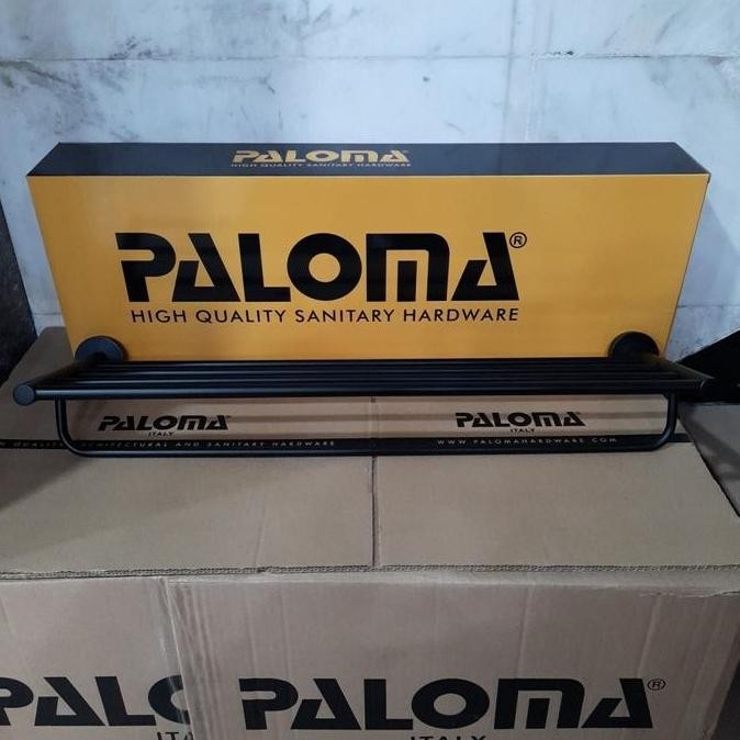 Promo Rak Tempat Handuk Gantungan Handuk Dinding Hitam Toilet Kamar Mandi Cod