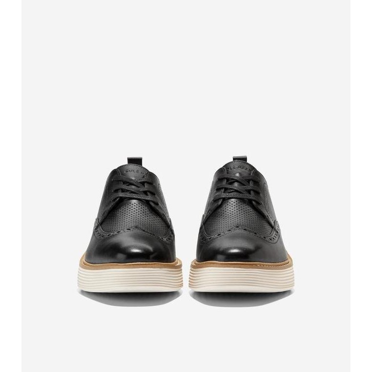 Cole Haan Women Originalgrand Platform Wingtip Oxford - Sepatu Wanita (Hitam)
