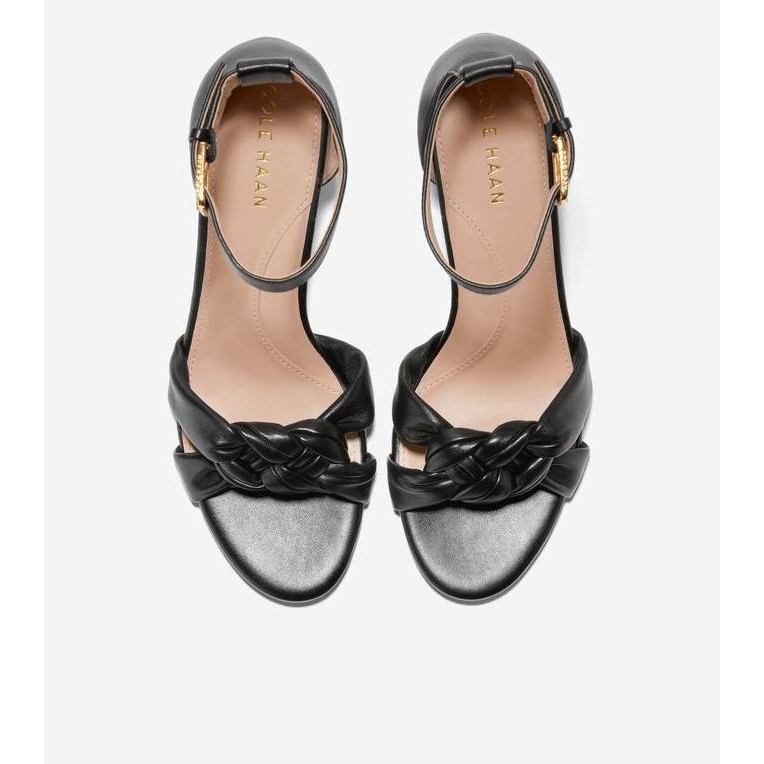 Cole Haan Woman Adella Braided Sandal 65Mm - Sepatu Wanita (Hitam)