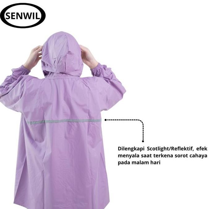 Promo Jas Hujan Setelan Wanita Senwil Rok Baju Pvc Premium Warna Pink Cream - Biru, Hijau Merah Cod