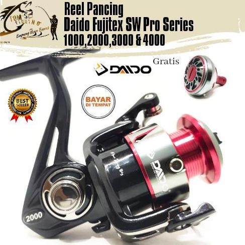 Reel Pancing Daido Fujitex SW Pro Series 1000-4000 (9+1Bearing) Salt Water Berkualitas - Toms Fishin