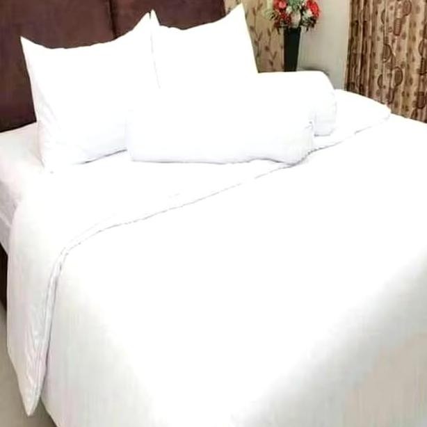 TERBARU - Bedcover Set T30 Rosewell Polos 140x200x30 Putih Tinggi 30 cm
