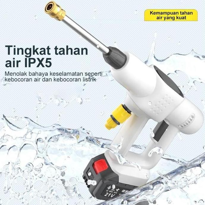 SINISTER- REAIM Mesin Cuci Motor Mini 299V | Jet Cleaner Tekanan Tinggi & Kompresor Mini Portable (D