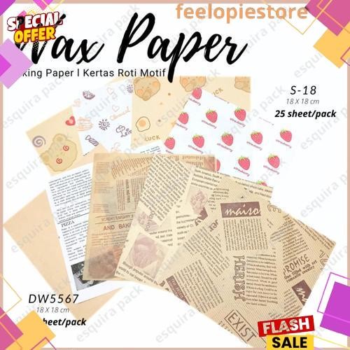 COD Wax Paper 25 Pcs / Korean Bento Cake Baking Paper / DW5567,S-18