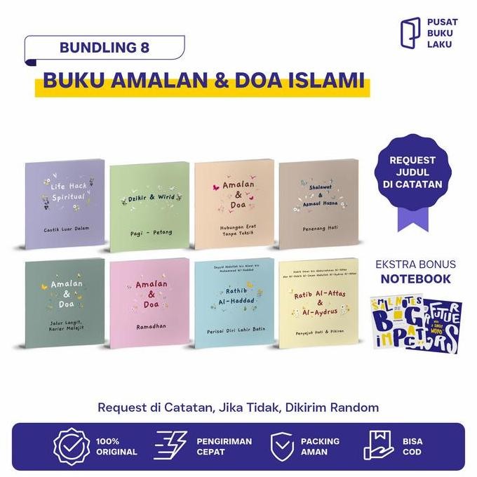 BUKU AMALAN DAN DOA - RATHIB AL-HADAD, DZIKIR&WIRID, CANTIK LUAR DALAM, SHALAWAT & ASMAUL HUSNA, KAR