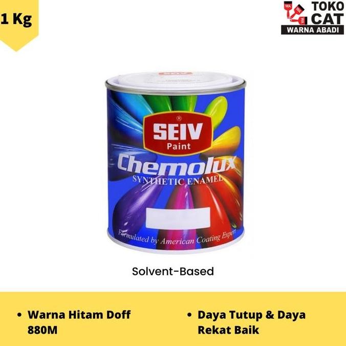 Premium Cat Kayu Besi Seiv Chemolux Warna Hitam Doff 1 Kg Promo