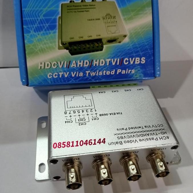 Premium Video Balun 4 Channel - Video balun 4 ch - UTP transceiver Promo