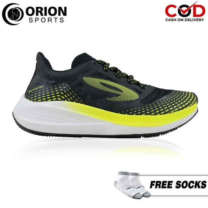 910 Nineten Sepatu Running - Haze 1.5 Hitam/Hijau/Neon Putih