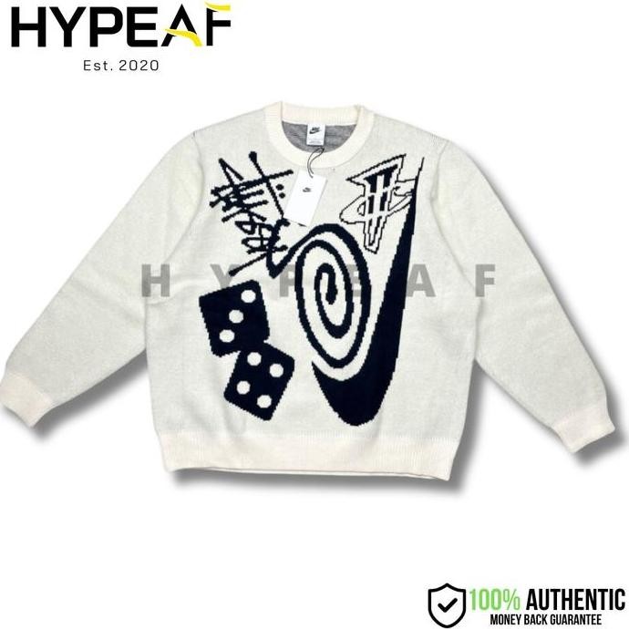 NIKE x STUSSY Natural Knit Sweatshirt Authentic / Sweter NIKE x STUSSY Original