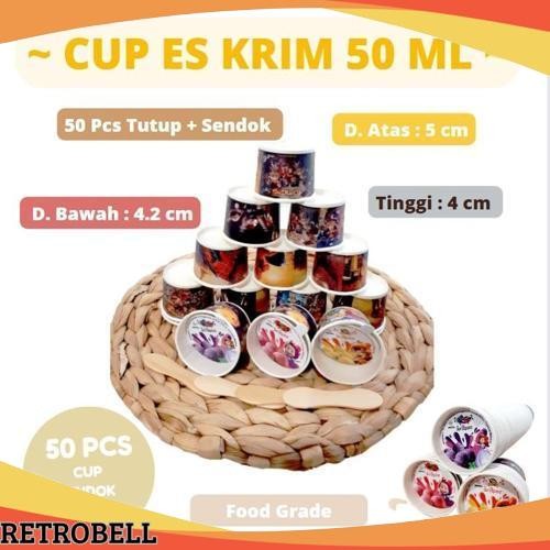 Paling Murah Jual  Cup - Harga Cup Kertas Ice Cream - Cup Es Unik Gelas Cup Ice Cream -  - Grosir Cu