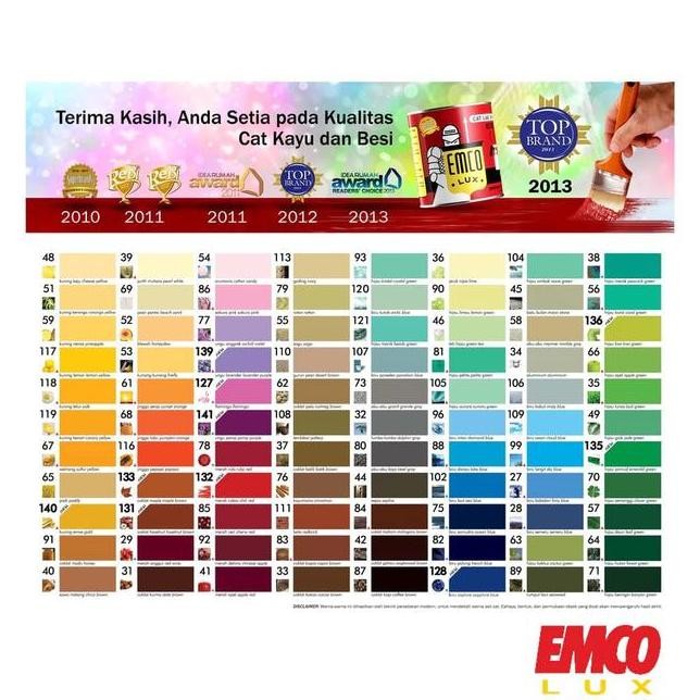 Emco Lux Cat Kayu Besi 1Kg Warna Coklat Brown Cokelat Bee Khaki