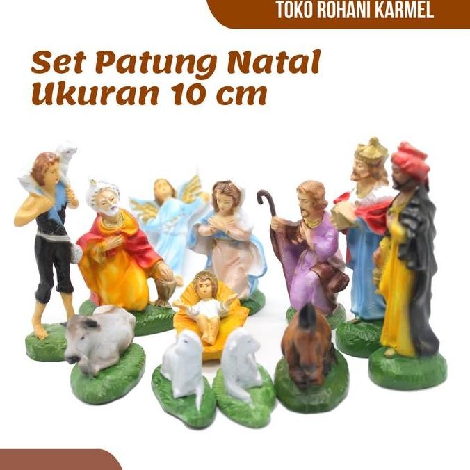 SET PATUNG NATAL 10 CM / DEKORASI PATUNG NATAL / PATUNG GEMBALA NATAL KUN