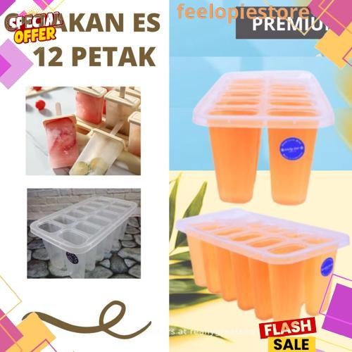 Termurah Cetakan es krim stik -  Cetakan es stik 12 slot, Jual Cetakan Es