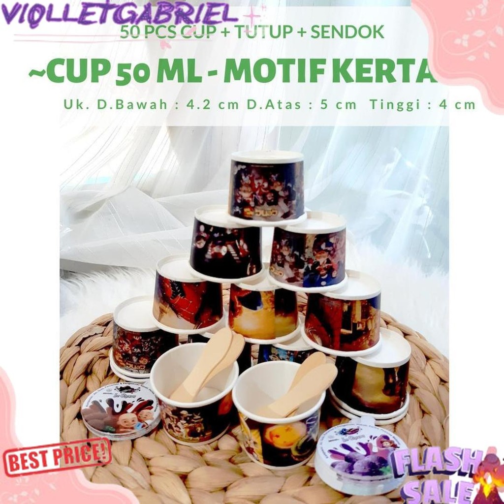 New cup es cream 100 ml - cup es krim images - cup plastik - isi 50 pcs