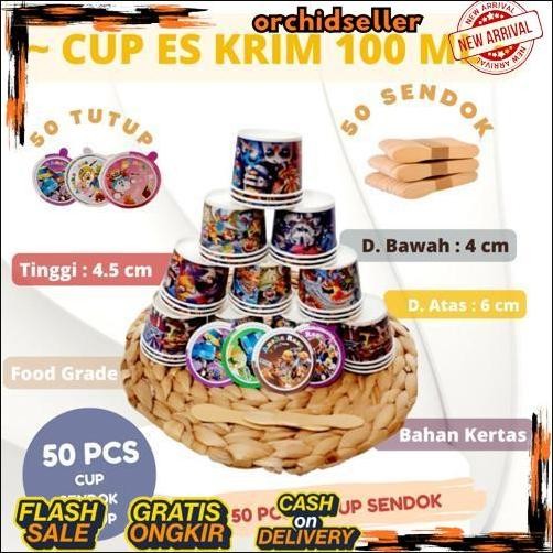 Big Promo jual plastik cup ice cream karakter 100ml