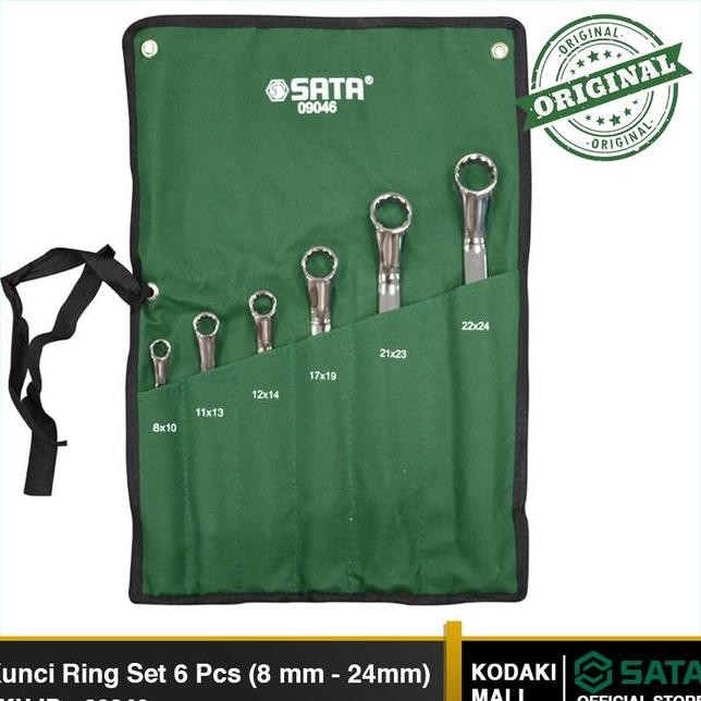 Kunci Ring Set 6 Pcs Metric 09046 Sata Tools