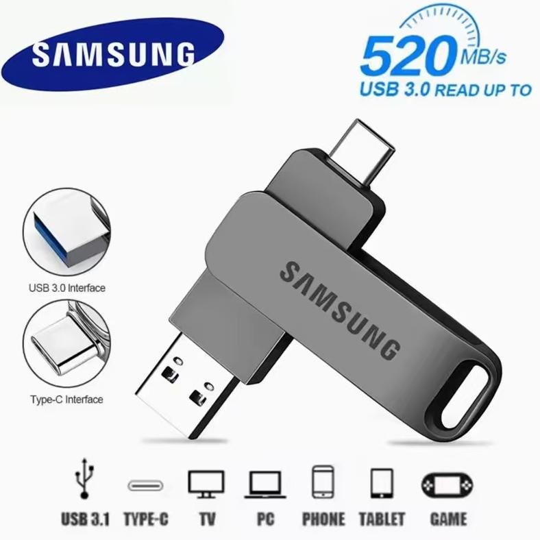 SAMSUNG TYPEC Flashdisk USB 1tb 2tb Kecepatan Tinggi Driver Flash Logam USB USB Flash Drive Untuk Ko