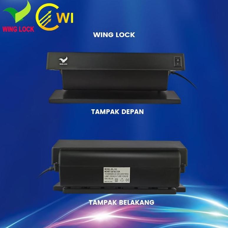 Money Detector / Alat Pendeteksi Uang Palsu - WINGLOCK WL-103 2X6W detector