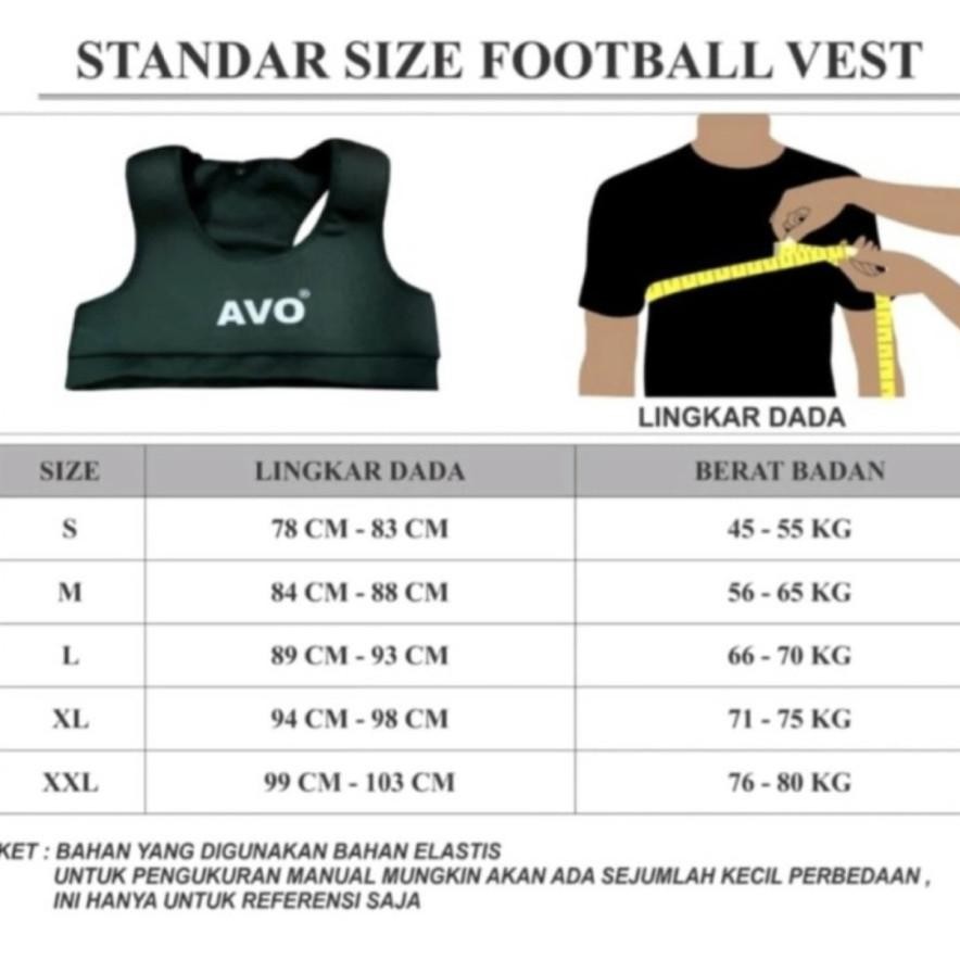 FootBall Vest Chest Protector AVO-PELINDUNG DADA SEPAK BOLA SPORT BRA Aksesoris Olahraga