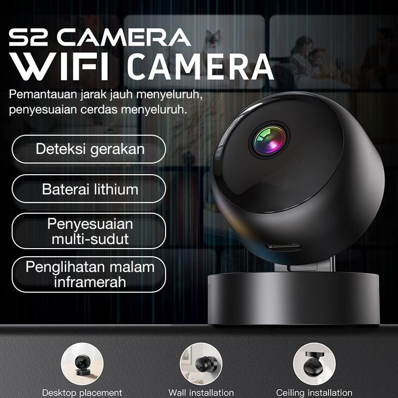 NEWHW Kamera Mini WIFI CCTV Mini Tersembunyi Tanpa Kabel 1080P cctv wifi jarak jauh lewat hp camera 