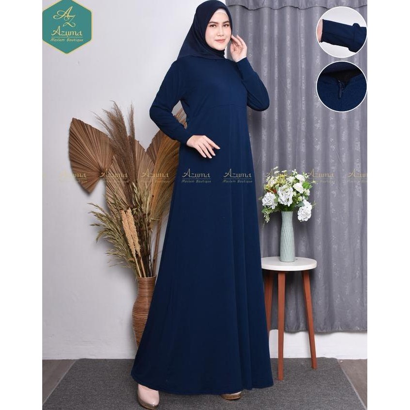 DB20>> Gamis Jersey Panjang Premium Busui Terbaru Bahan Import Korea Bahan Adam Terlaris Dan tervira