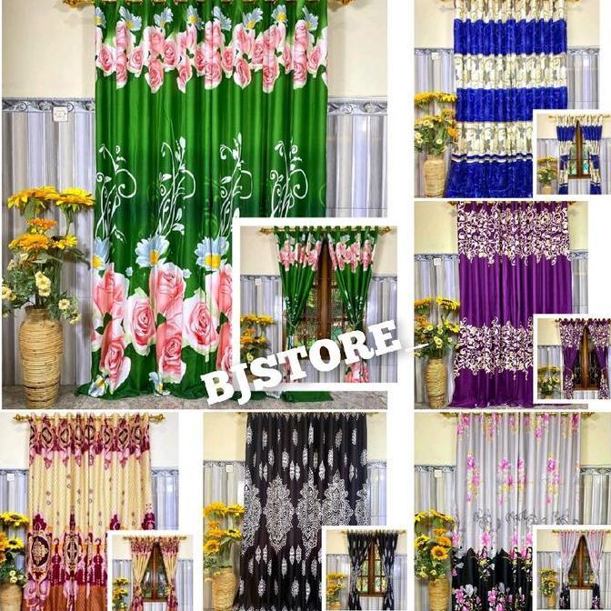 Gorden Pintu & Jendela Motif Sultan 12 RING / Gorden Motif Murah Katun