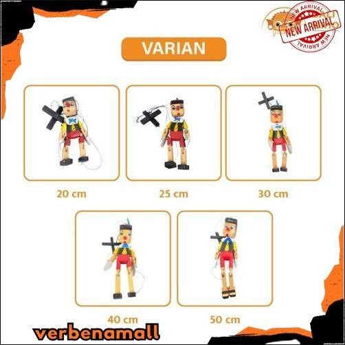 COD Boneka Pinokio - Pinokio - Pinokio Kayu - Mainan Pinokio - Pinokio Gantung - Tali - Dekorasi Pin