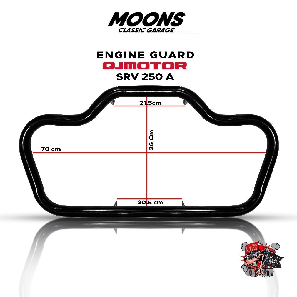 Mooncustom CRASHBAR QJ motor SRV 250 A enggine guard, pelindung motor Aksesoris motor