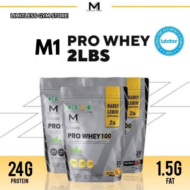 [Promo] M1 Pro Whey Prowhey 2 Lbs 2Lb Bpom Halal Susu Protein Gym Pemula Original