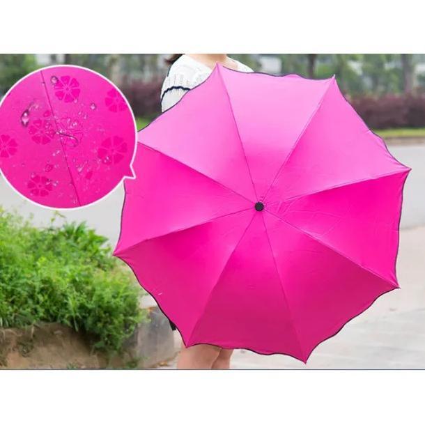 Re27 Racun Shopee Payung Lipat 3D 3 Dimensi Magic Umbrella Payung Ajaib Timbul Motif Berubah Warna M