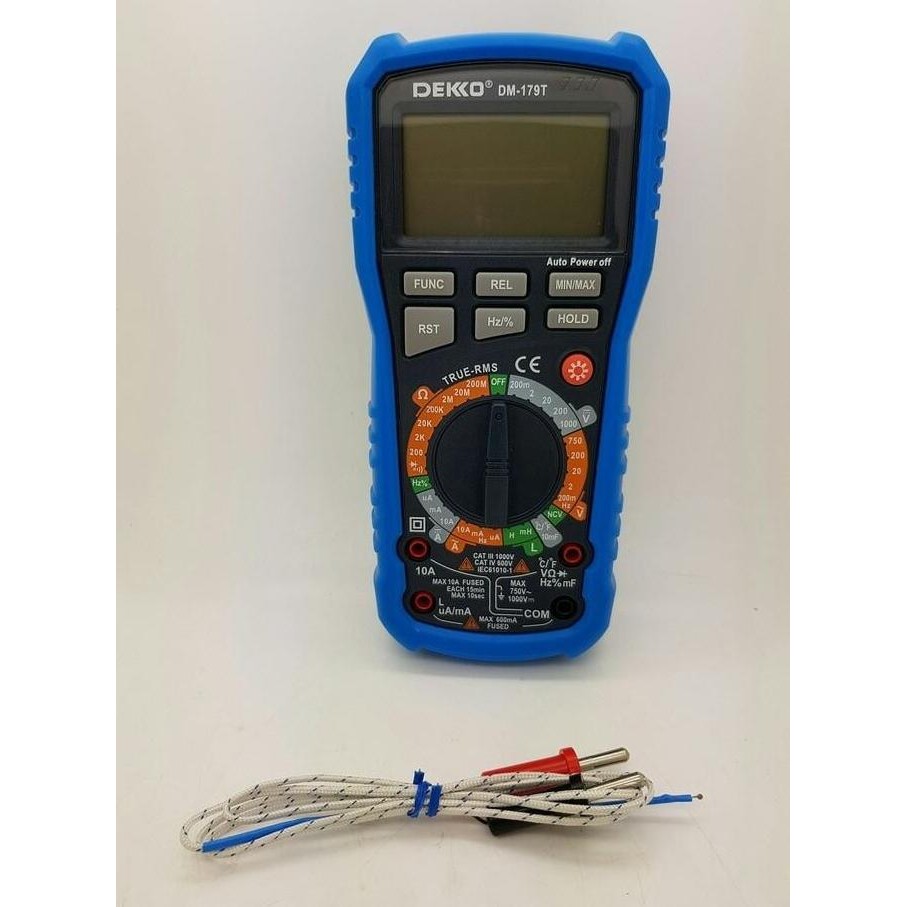 NEW - DEKKO DM-179T / DM179T DIGITAL MULTIMETER DAN THERMOMETER