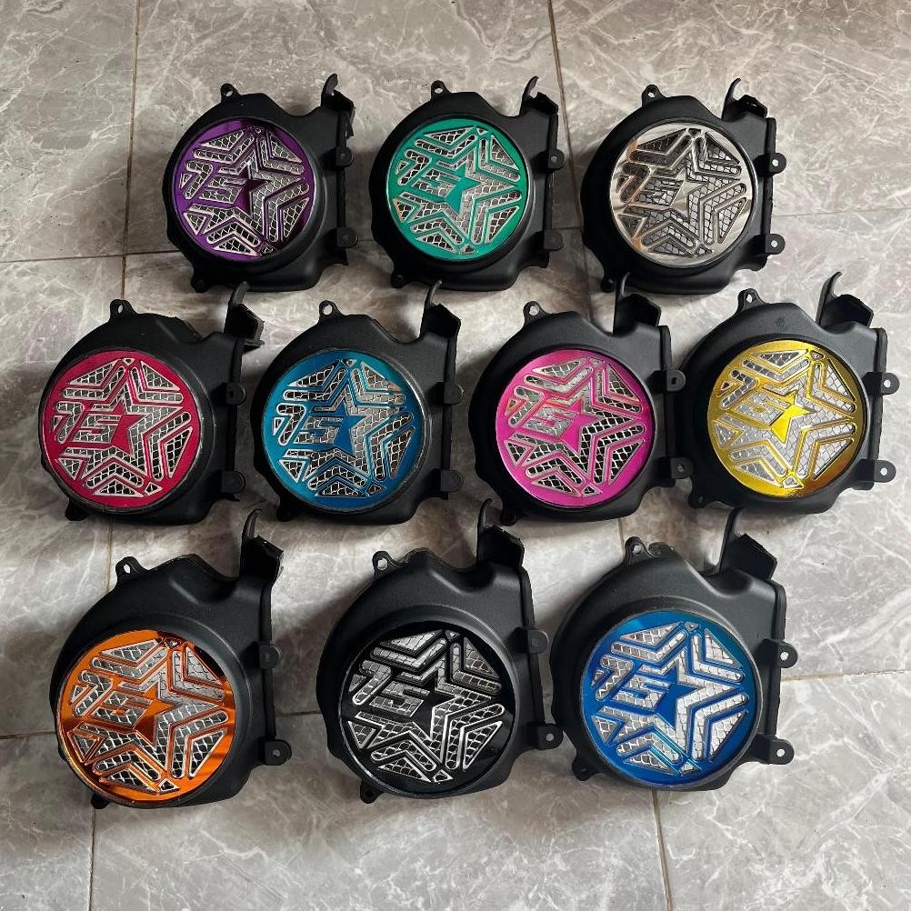 Cover Tutup Kipas Coak Set Akrilik Motif Bintang Berjaring Honda Beat Genio Scoopy 2022 - 2025 Akses