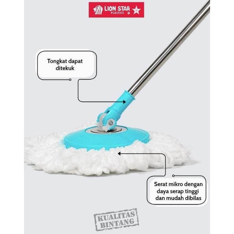 Lion Star Bm 46 Spin Mop (Deluxe) - Pel Lantai Spin / Lion Star Pel