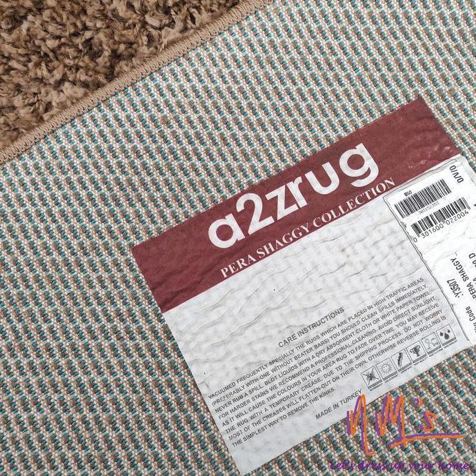 Karpet Shaggy Polypropylene Polos Turki Bulu Panjang Halus Tebal Nms
