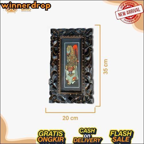 GROSIR Lukisan Tradisi Bali 20 x35 cm - Lukisan Bingkai Bali - Bingkai Kayu Bali - Lukisan Bali - Lu