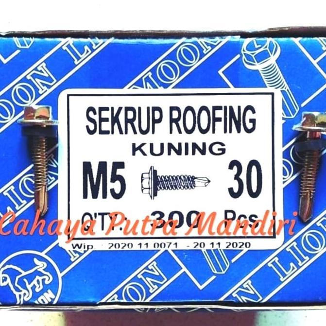 Sekrup Roofing 12x30 MOON LION/Sekrup Roofing Kuning 3 CM MOON LION