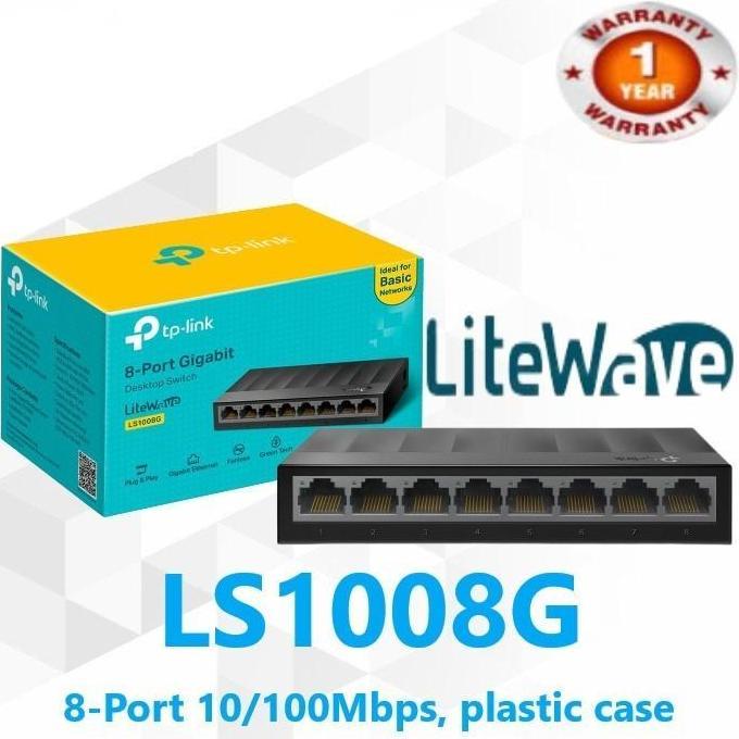 TERBARU - Gigabit LS1008G TP-LINK 8 Port Dekstop Switch Hub Tplink LS-1008G