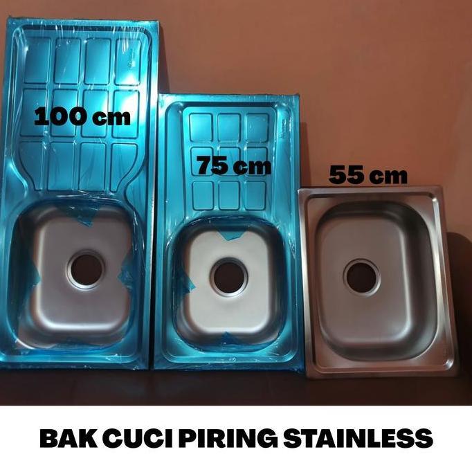 Bak Cuci Piring Stainless Ukuran 100 + Afur